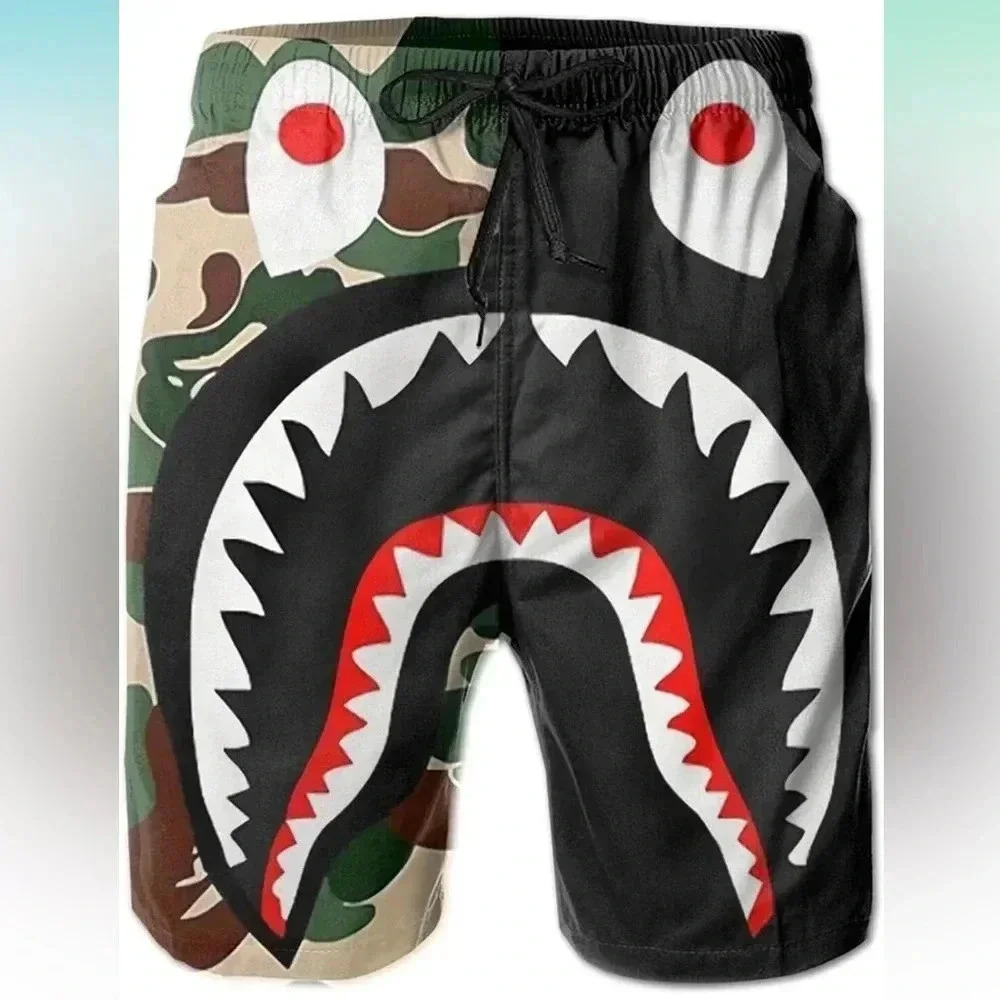 Beach Shorts Trunks Quick Dry Pants Swimwear with Pockets for Men's, NEW, XXL